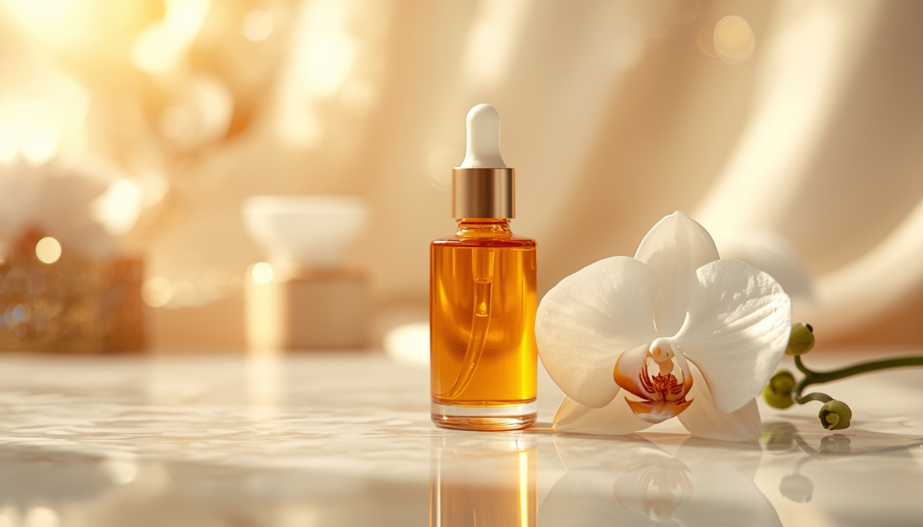 Synevra UltraLift serum — luxury product photography