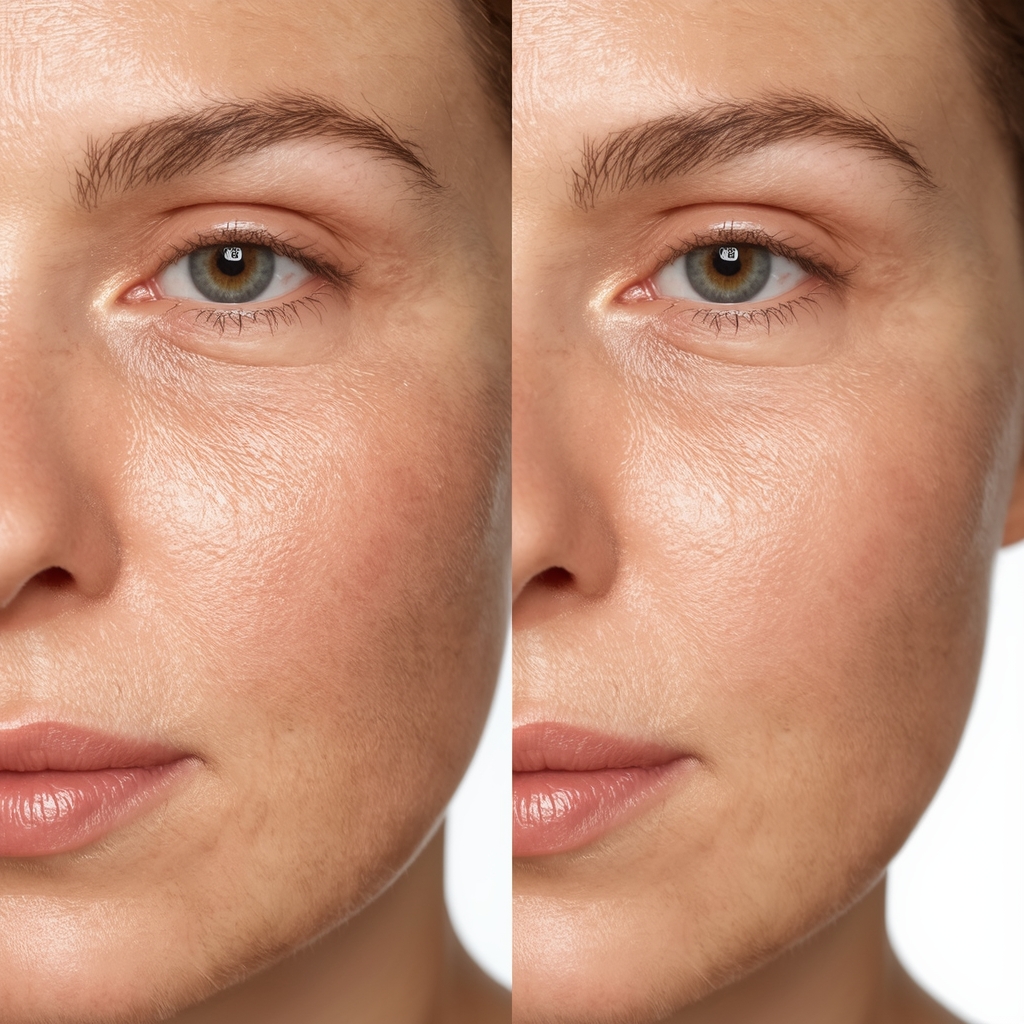 Synevra UltraLift before and after results — skin texture and firmness comparison